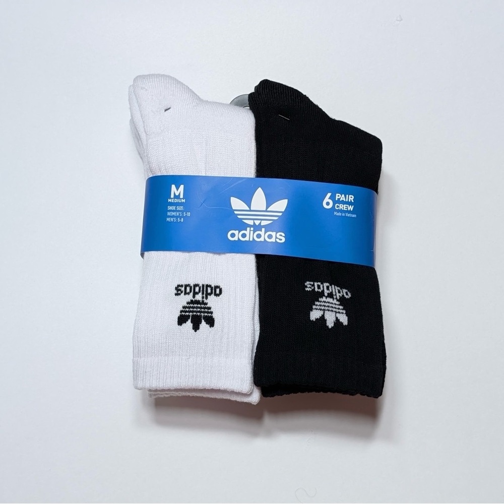 Adidas Originals Trefoil Cushioned Crew Socks 6 Pairs